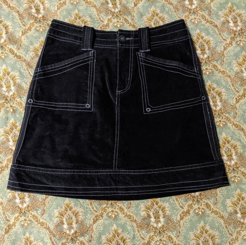 Vintage Y2K organic cotton corduroy mini skirt